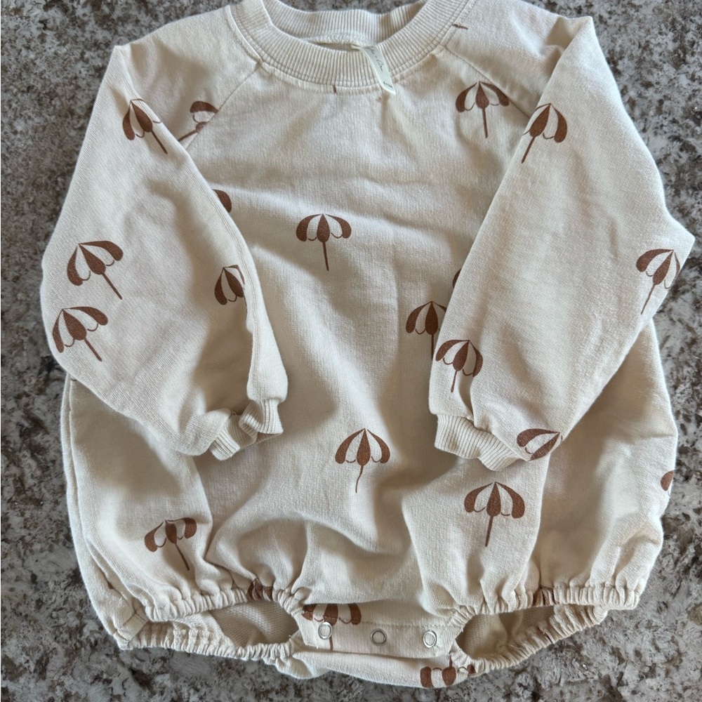 Rylee + Cru Cream Umbrella Crewneck Bubble 6-12 Months